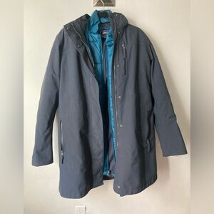 Patagonia Women's Stormdrift 3-in-1 Parka, Dark Gray and Teal, NWOT